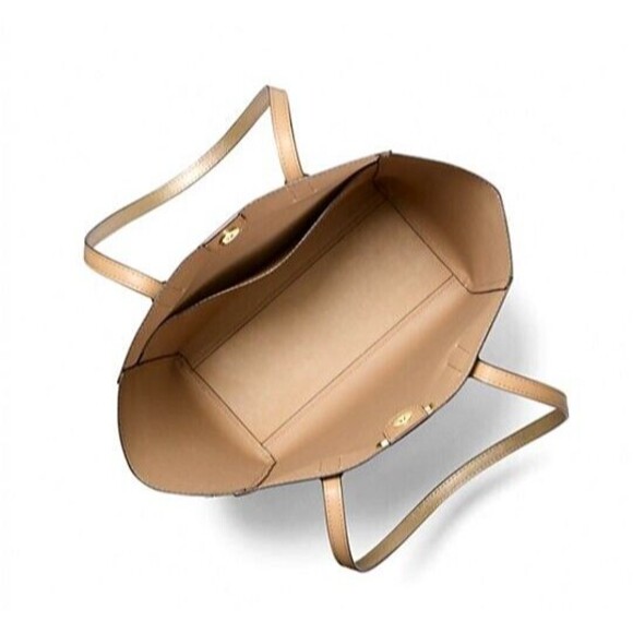 New Michael Kors Vincent Large Signature Logo Tote Bag with Coin Pouch Pale Gold - Picture 4 of 4